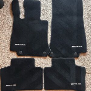 AMG Mercedes GLC Black OEM Carpet Floor Mats - Set of 4
